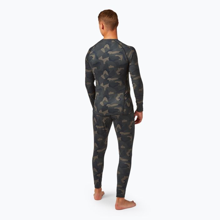 Longsleeve termoaktywny męski Surfanic Bodyfit Limited Edition Crew Neck forest geo camo 3