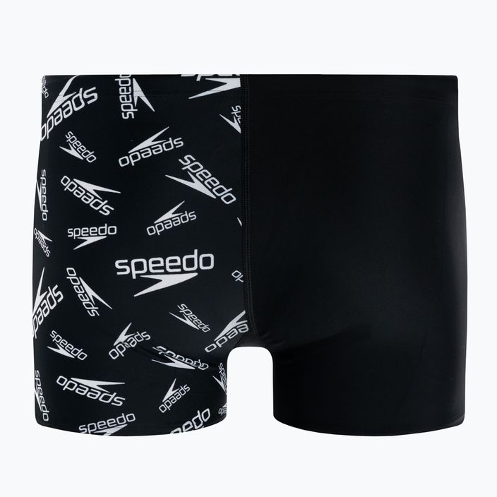 Bokserki kąpielowe męskie Speedo Allover V-Cut black/white 2