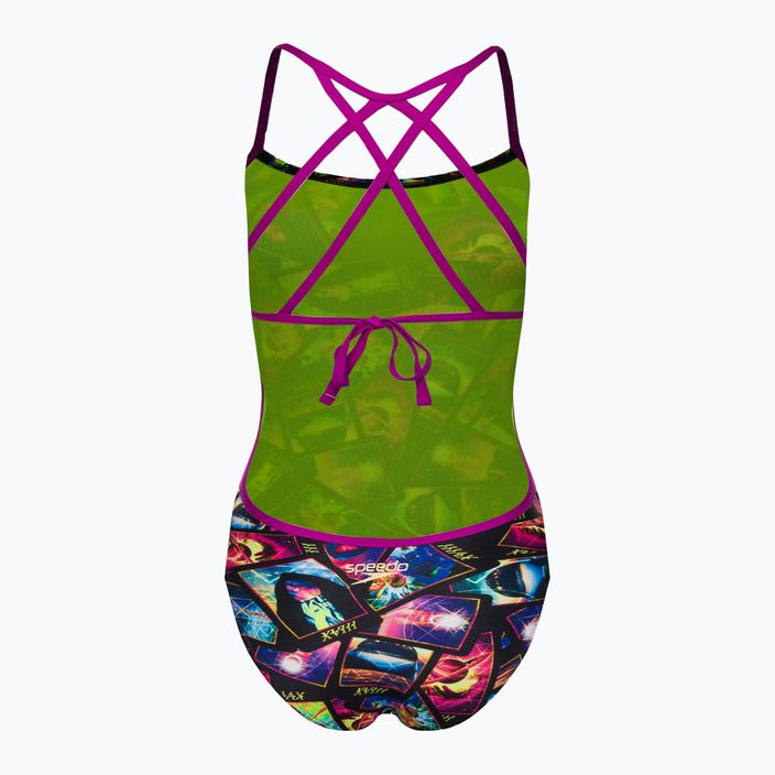 Strój pływacki jednoczęściowy damski Speedo Neon Freestyler black/purple 8