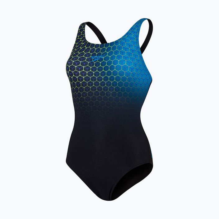 Strój pływacki jednoczęściowy damski Speedo Printed Medalist black/blue