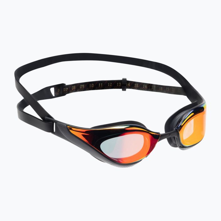 Okulary do pływania Speedo Fastskin Pure Focus Mirror black/cool grey/fire gold