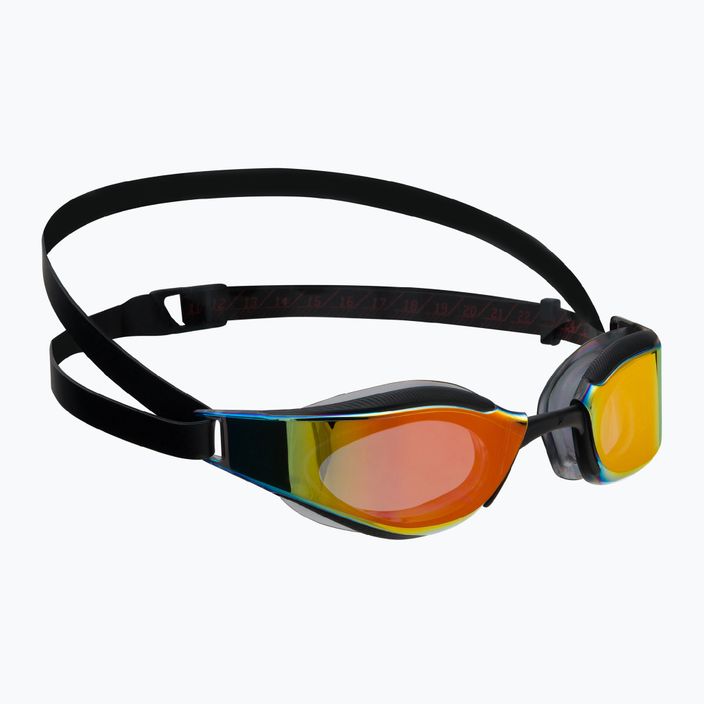 Okulary do pływania Speedo Fastskin Hyper Elite Mirror black/oxid grey/fire gold