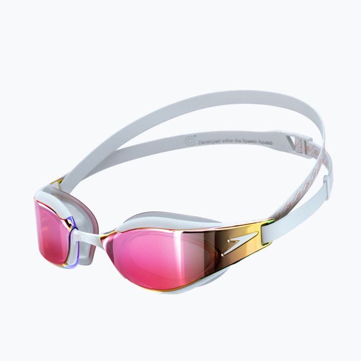 Okulary do pływania Speedo Fastskin Hyper Elite Mirror white/oxid grey/rose gold 6