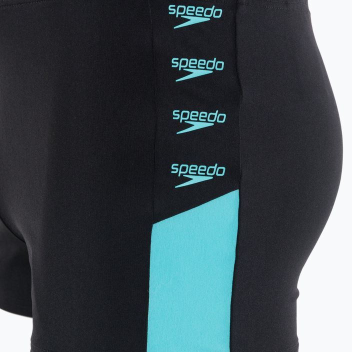 Bokserki kąpielowe męskie Speedo Boom Logo Splice black/blue 3