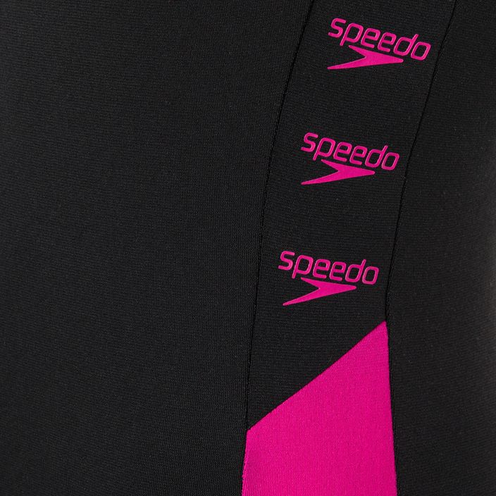 Strój pływacki jednoczęściowy damski Speedo Boom Logo Splice Muscleback black/pink 3