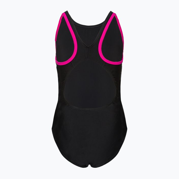 Strój pływacki jednoczęściowy dziecięcy Speedo Boom Logo Splice Muscleback black/pink 2