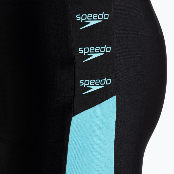 Bokserki pływackie dziecięce Speedo Boom Logo Splice black/blue 3