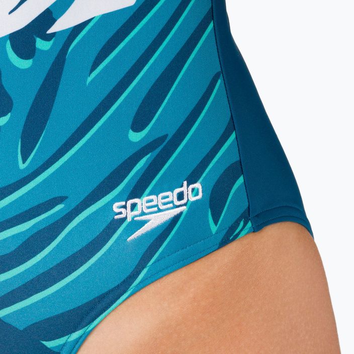 Strój pływacki jednoczęściowy damski Speedo Placement U-Back blue/green 6