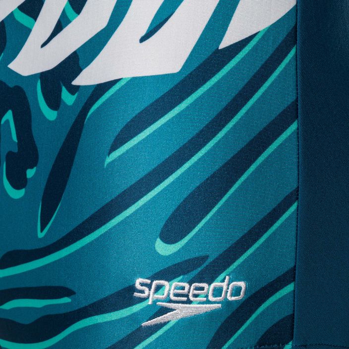 Strój pływacki jednoczęściowy damski Speedo Placement U-Back blue/green 9