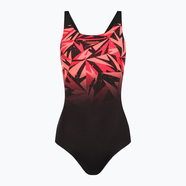 Strój pływacki jednoczęściowy damski Speedo Hyperboom Placement Muscleback black/lava red/siren 7