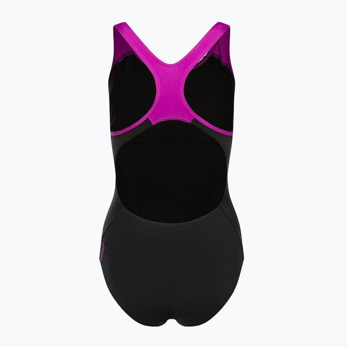 Strój pływacki jednoczęściowy damski Speedo Placement Laneback black/pink 2