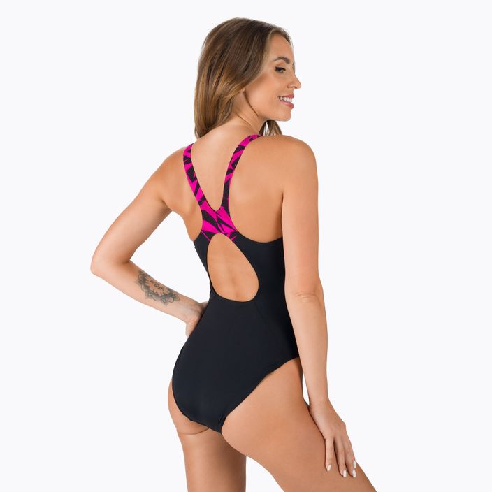 Strój pływacki jednoczęściowy damski Speedo Hyperboom Splice Muscleback black/pink/ecstatic 3
