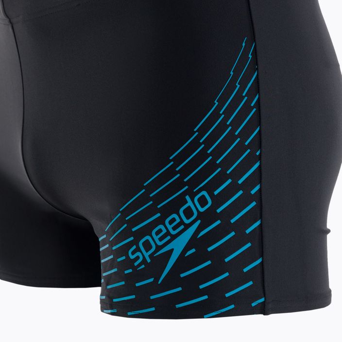 Bokserki kąpielowe męskie Speedo Medley Logo black/pool 3