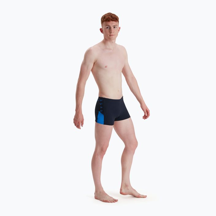 Bokserki pływackie męskie Speedo Boom Logo Splice true navy/bondi blue 4