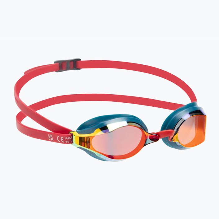 Okulary do pływania Speedo Fastskin Speedsocket 2 Mirror phoenix red/nordic teal/fire gold