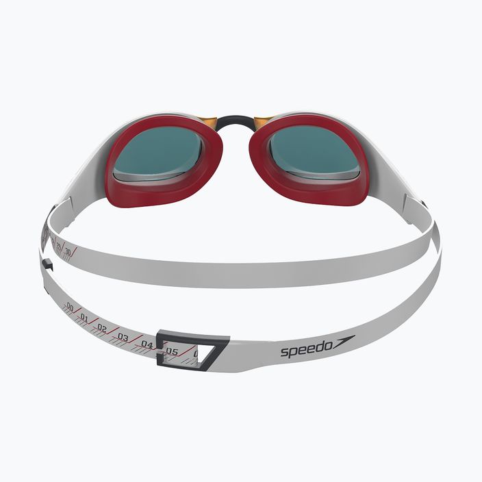 Okulary do pływania Speedo Fastskin Pure Focus Mirror white/phoenix red/usa charcoal 8