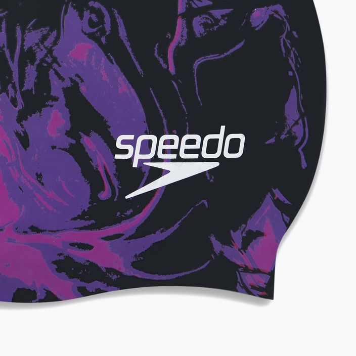 Czepek pływacki Speedo Long Hair Printed black/diva/royal purple 6