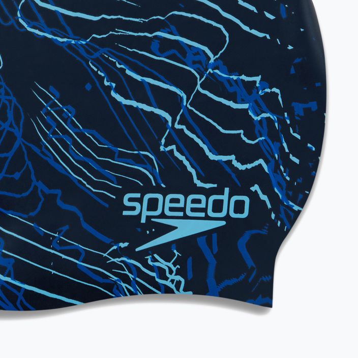 Czepek pływacki Speedo Long Hair Printed true navy/blue flame/light adriatic 5