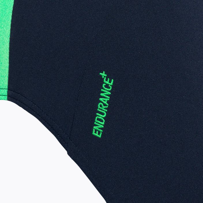 Strój pływacki jednoczęściowy damski Speedo Boom Logo Splice Muscleback true navy/fake green 3