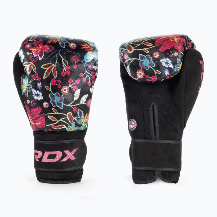 Rękawice bokserskie RDX FL-3 floral black 3