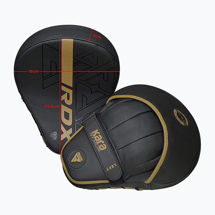 Łapy treningowe RDX Focus Pad F6 matte golden 3