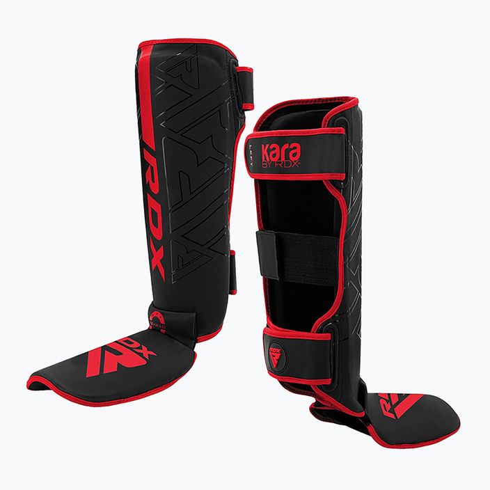 Ochraniacze piszczeli i stóp RDX F6 Shin Instep red 3