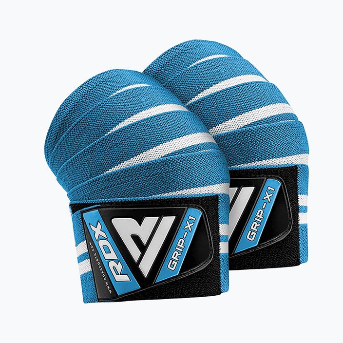 Opaski na kolana RDX Weightlifting Gym Knee Wrap blue 3