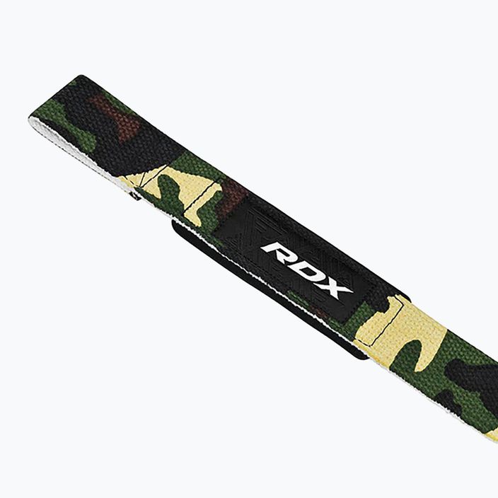 Paski do podnoszenia ciężarów RDX W1 Weight Training Wrist Straps camo green 4