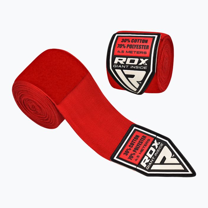 Bandaże bokserskie RDX Hand Wraps Plus 450 cm red 2