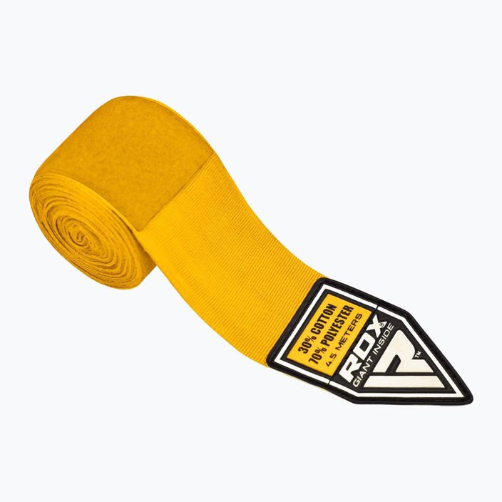 Bandaże bokserskie RDX Hand Wraps Plus 450 cm yellow 2