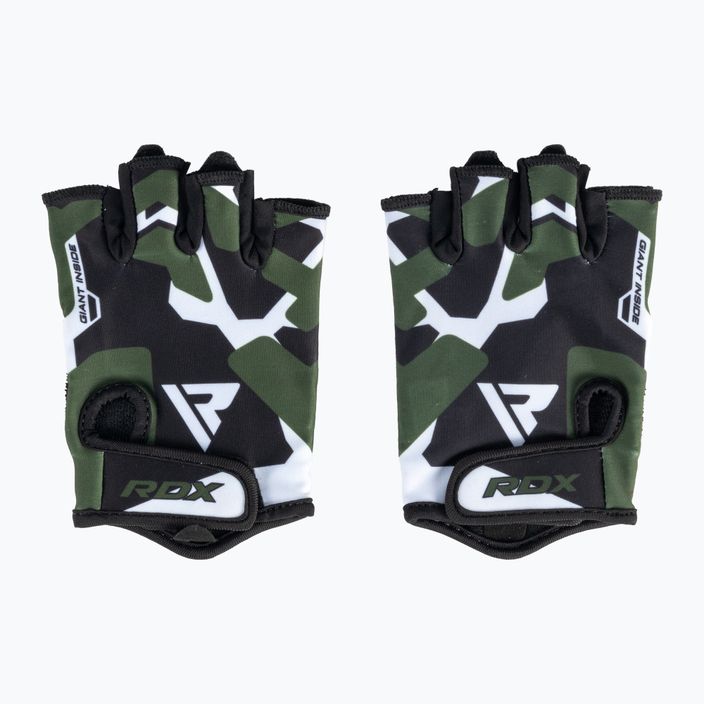 Rękawiczki treningowe RDX Sublimation F6 black/green 2