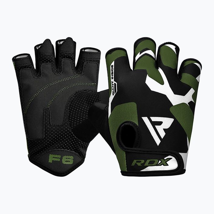 Rękawiczki treningowe RDX Sublimation F6 black/green 7