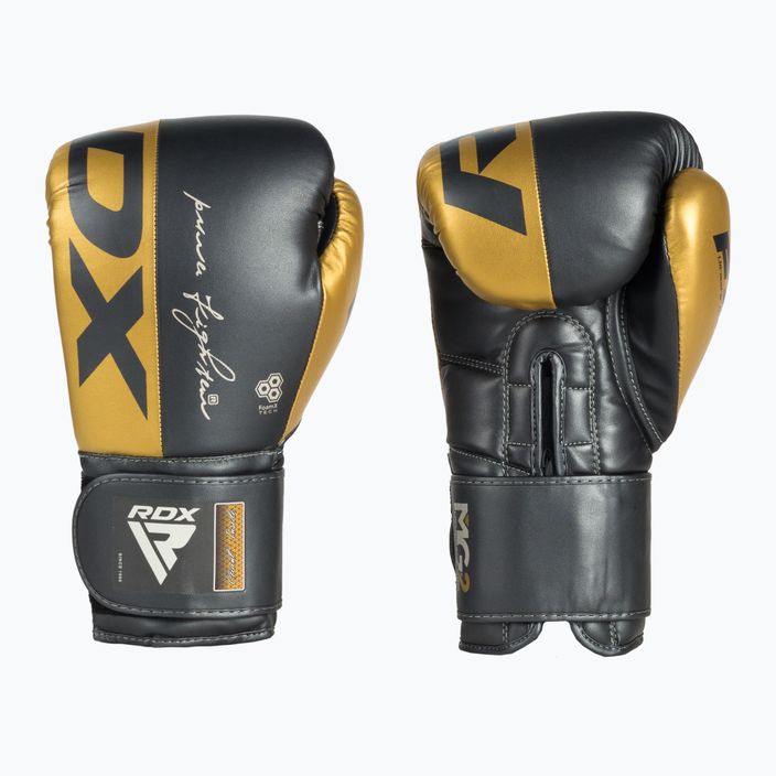 Rękawice bokserskie RDX Rex F4 golden/black 3