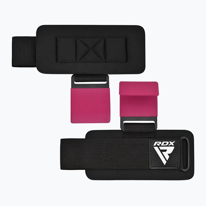 Paski do podnoszenia ciężarów z hakami RDX W5 Weight Lifting Hook Strap pink 5