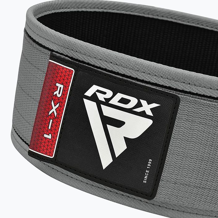 Pas do podnoszenia ciężarów RDX RX1 Weight Lifting Strap gray 3