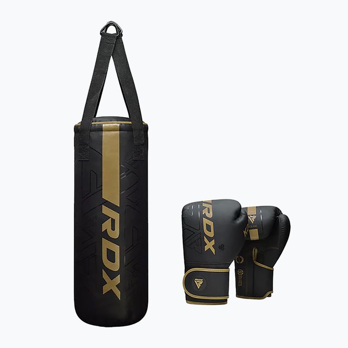 Worek bokserski RDX F6 Junior Punch Bag + Boxing Gloves matte gold