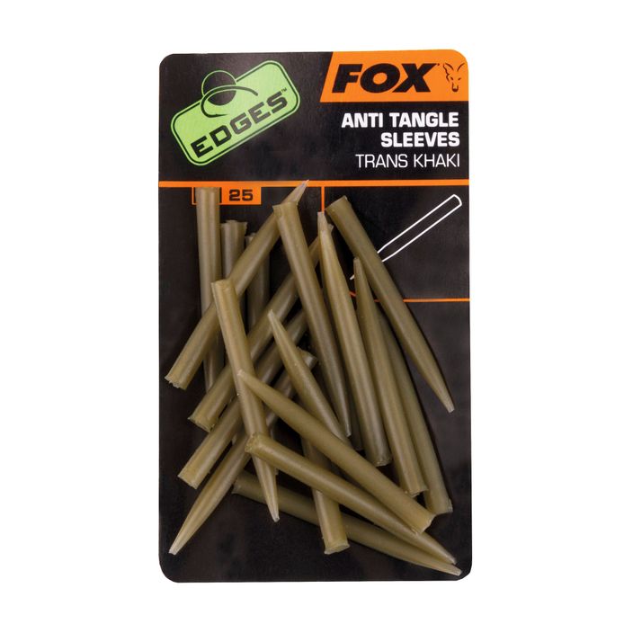 Gumki antysplątaniowe Fox International Edges Anti tangle Sleeves 25 szt. trans khaki 2