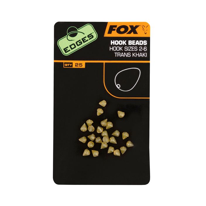 Stopery karpiowe Fox International Edges Hook Bead 25 szt. trans khaki 2