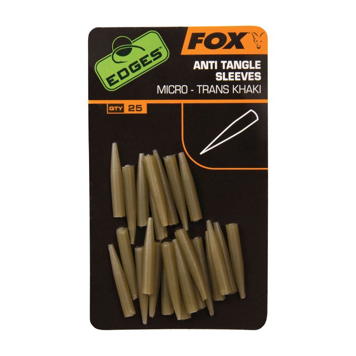 Gumki antysplątaniowe Fox International Edges Anti Tangle Sleeve trans khaki 2