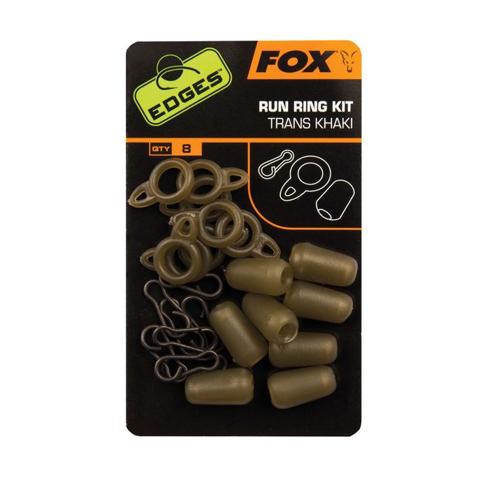 Zestaw przelotowy karpiowy Fox International Edges Standard Run Ring Kit trans khaki 2