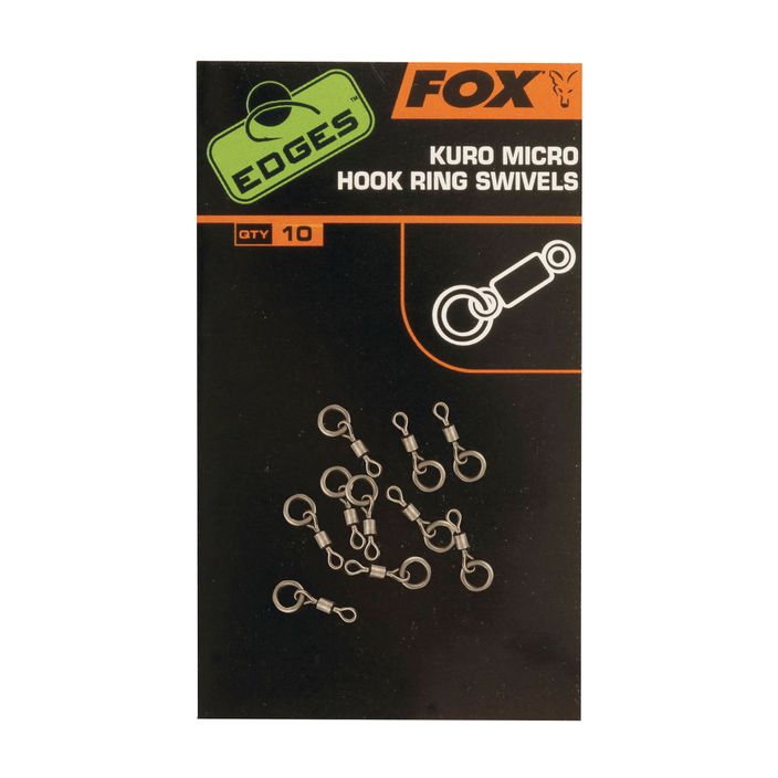 Krętliki karpiowe Fox International Edges Kuro Micro Hook Ring Swivels 2