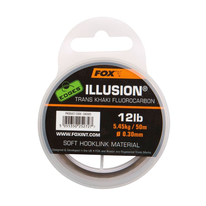 Żyłka Fluorocarbon Fox International Edges Illusion Soft Hooklink trans khaki 2