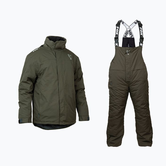 Kombinezon wędkarski Fox International Carp Winter suit green