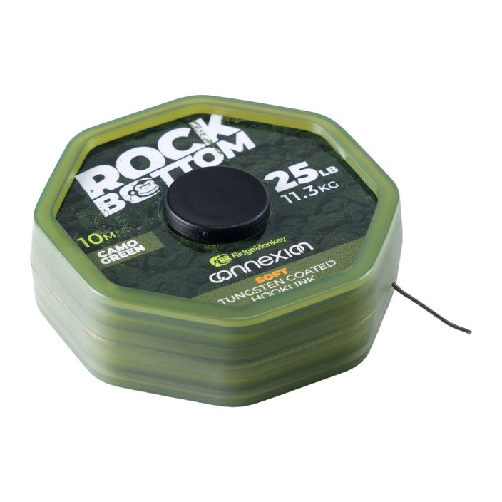 Plecionka przyponowa karpiowa RidgeMonkey Connexion Rock Bottom Tungsten Soft Coated Hooklink zielona RMT279 2
