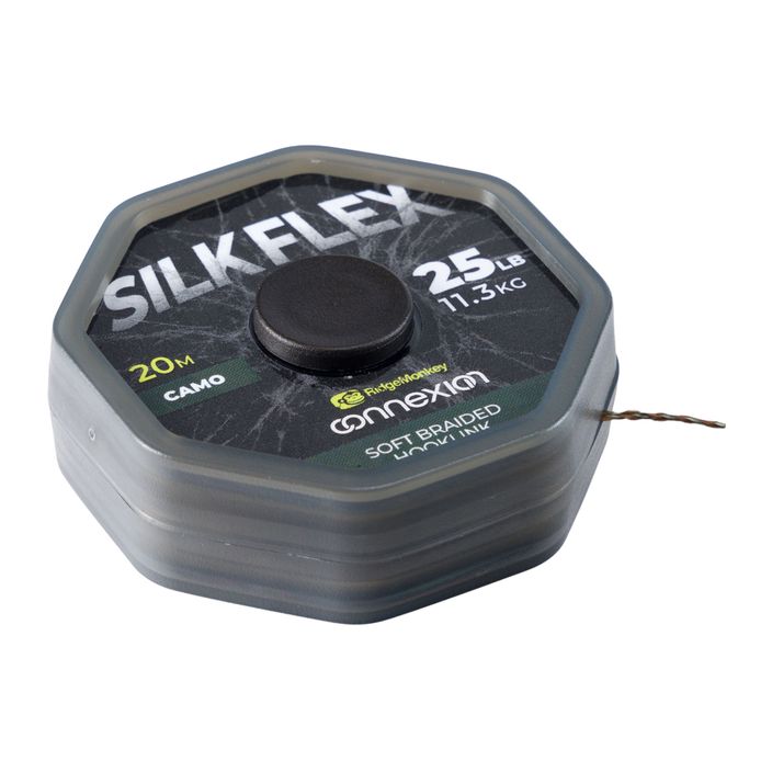 Plecionka przyponowa karpiowa RidgeMonkey Connexion SilkFlex Soft Braid brązowa RMT321 2