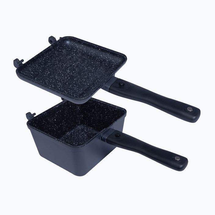 Zestaw produktów RidgeMonkey Connect Deep Pan and Griddle Granite Edition Rondel z Patelnią czarnych RM778 6