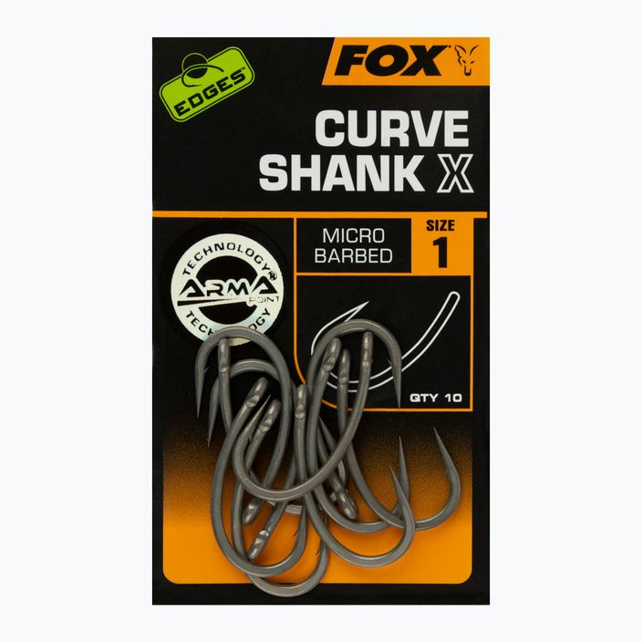 Haki karpiowe Fox International Edges Curve Shank X 2