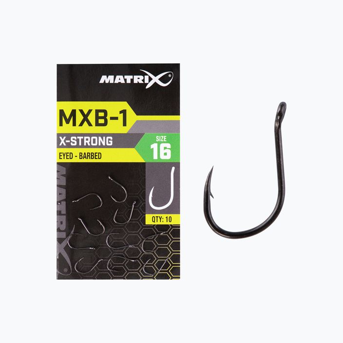 Haki do metody Matrix MXB-1 Barbed Eyed 10 szt. black nickel