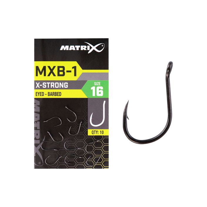 Haki do metody Matrix MXB-1 Barbed Eyed 10 szt. black nickel 2
