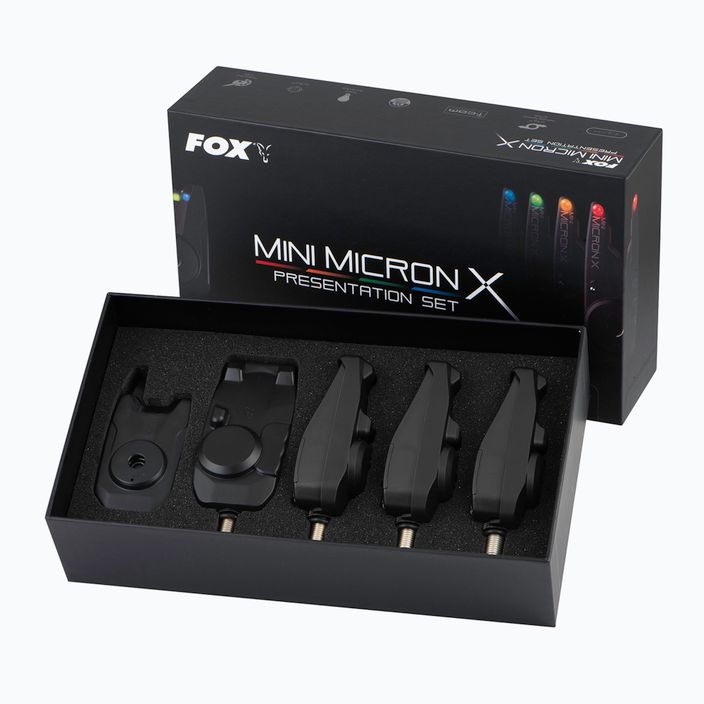 Sygnalizatory wędkarskie Fox International Mini Micron X 4 rod set czarne CEI199